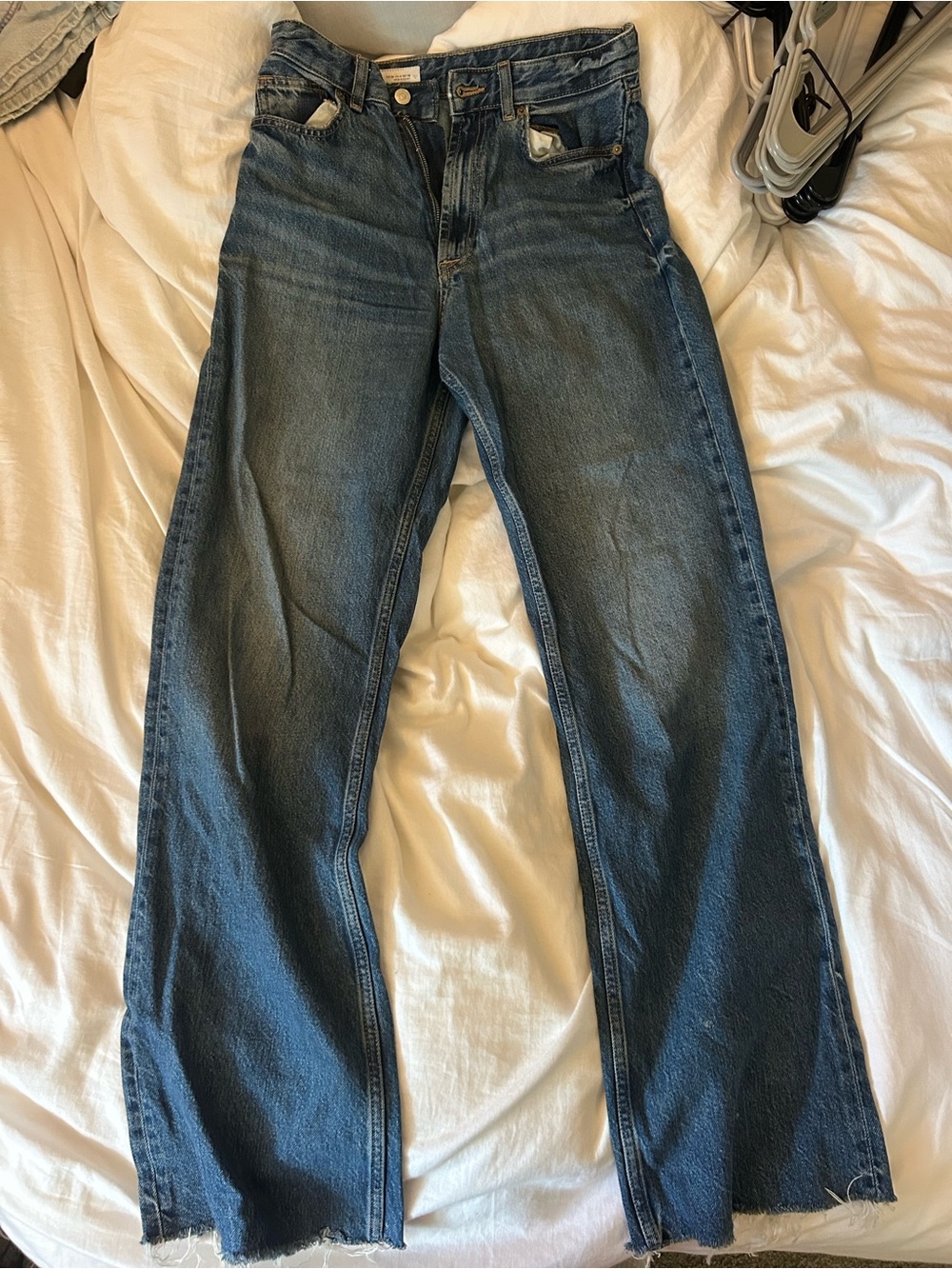 Women’s Blue Denim Jeans - high rise wide leg Fit
